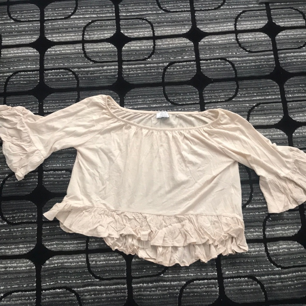 Off the shoulder ruffle top